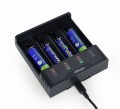 Gembird Ładowarka akumulatorów USB Ni-MH + Li-ion, czarna