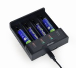 Gembird Ładowarka akumulatorów USB Ni-MH + Li-ion, czarna