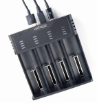 Gembird Ładowarka akumulatorów USB Ni-MH + Li-ion, czarna