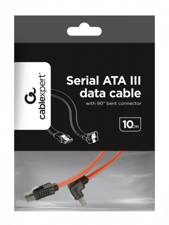 Gembird Kabel do dysków SATA DATA III (6GB/S)10cm metalowe zatrzaski kątowy