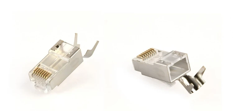 Gembird Wtyk modułowy przelotowy ekranowany CAT7 15u złocony CAT7 15u złocony, 50 szt. w opakowaniu