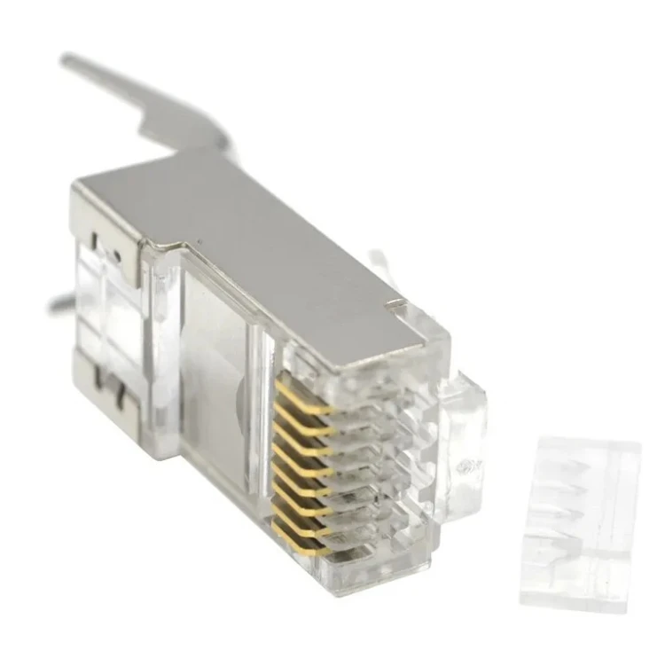 Gembird Wtyk modułowy przelotowy ekranowany CAT7 15u złocony CAT7 15u złocony, 50 szt. w opakowaniu