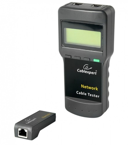 Gembird Cyfrowy tester kabli sieciowych, Cat 5E/6E, koncentryczne, telefoniczne