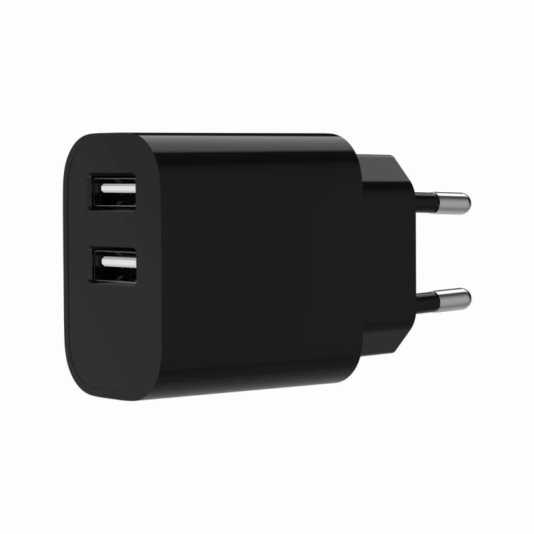 Gembird Ładowarka uniwersalna USB 2-portowa, 2.4 A, czarna