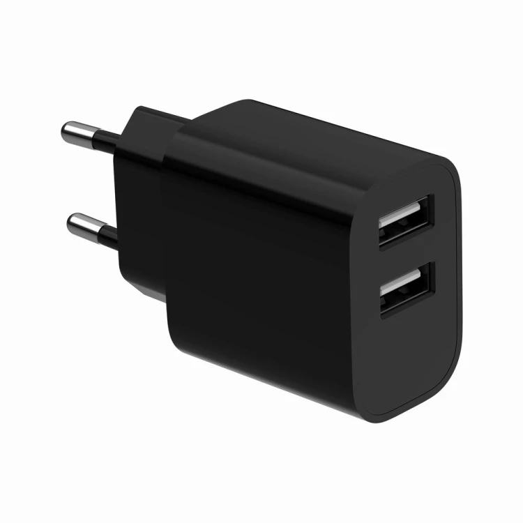 Gembird Ładowarka uniwersalna USB 2-portowa, 2.4 A, czarna