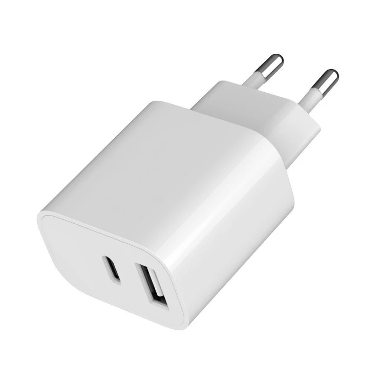 Gembird Ładowarka uniwersalna USB 2-portowa (A+C), 2.4 A, biała