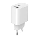Gembird Ładowarka uniwersalna USB 2-portowa (A+C), 2.4 A, biała