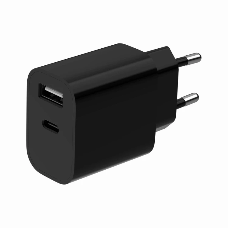 Gembird Ładowarka uniwersalna USB 2-portowa (A+C), 2.4 A, czarna