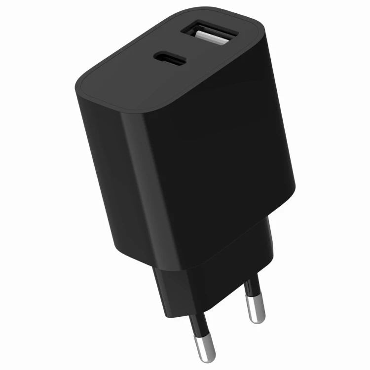 Gembird Ładowarka uniwersalna USB 2-portowa (A+C), 2.4 A, czarna