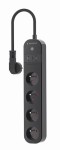 Gembird Inteligentna listwa zasilająca Tuya 4xFR 2xUSB-A 1xUSB-C Czarna