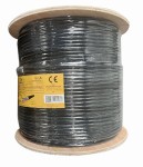 Gembird Kabel sieciowy LAN UTP, kat. 6, drut, 305m, zewnętrzny, czarny
