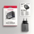 AXAGON ACU-PQ67D Ładowarka sieciowa PD&QC 67W 2-port GaN, Ekran LED, USB-A  + USB-C