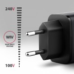 AXAGON Ładowarka sieciowa ACU-PQ67D PD&QC 67W 2-port GaN, Ekran LED, USB-A  + USB-C
