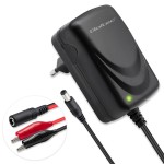 Qoltec Ładowarka do akumulatora AGM GEL STD | Prostownik 6V/12V | 6W |  5.5x2.1 | kabel 1.8m