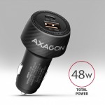 AXAGON Ładowarka samochodowa PWC-PQ48 48W z 2 portami, PD3.0, QC4+