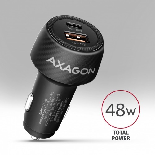 AXAGON Ładowarka samochodowa PWC-PQ48 48W z 2 portami, PD3.0, QC4+