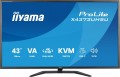 IIYAMA Monitor 43 cale X4373UHSU-B2 4K,VA,2xHDMI,DP,USBCdock (PD95W),       4000:1, USB HUB x4 (2x Type-A, 2x Type-C), KVM, 2 x 7W,450 cd/m2