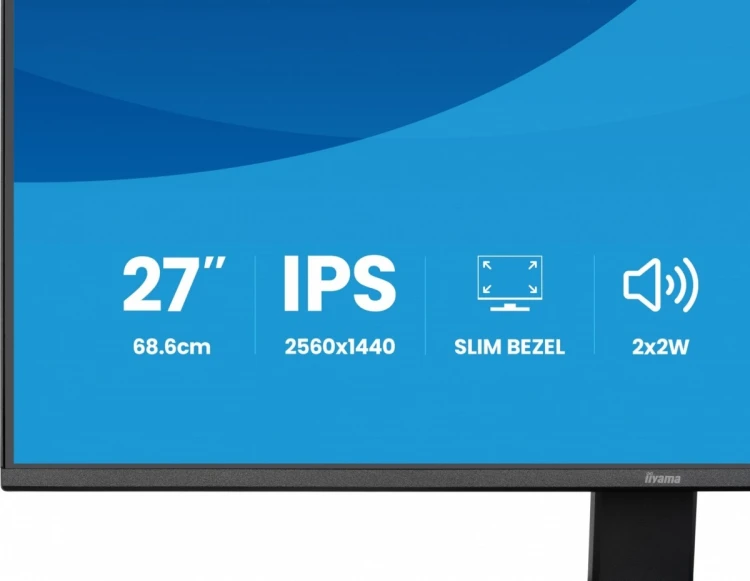 IIYAMA Monitor 27 cali X2791QS-B1 IPS, QHD, 120Hz, HDMI, DP, 2xUSB, 1500:1, 350cd, 2x2W, cienka ramka z 4 stron