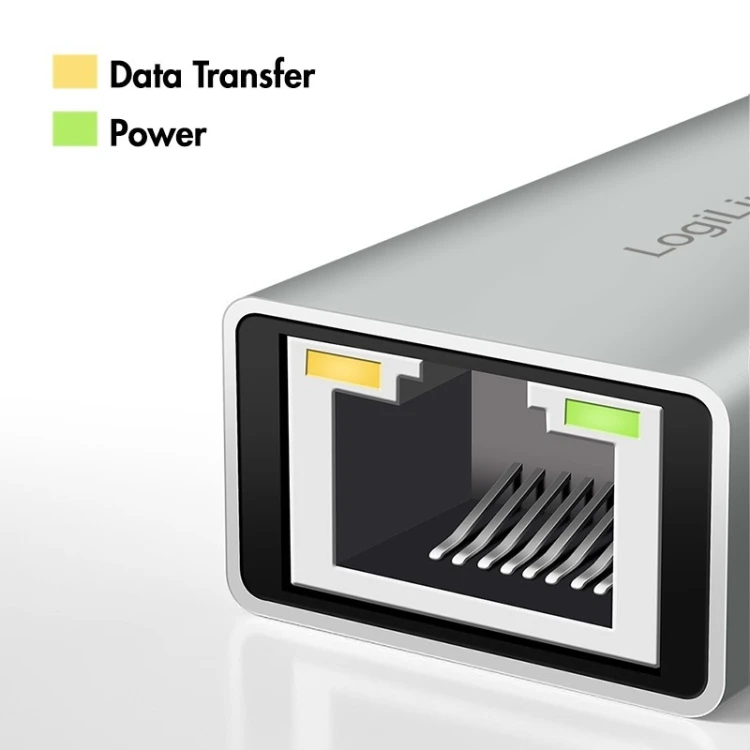 LogiLink Adapter USB-C do Gigabit Ethernet + USB