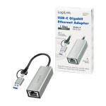 LogiLink Adapter USB-C do Gigabit Ethernet + USB