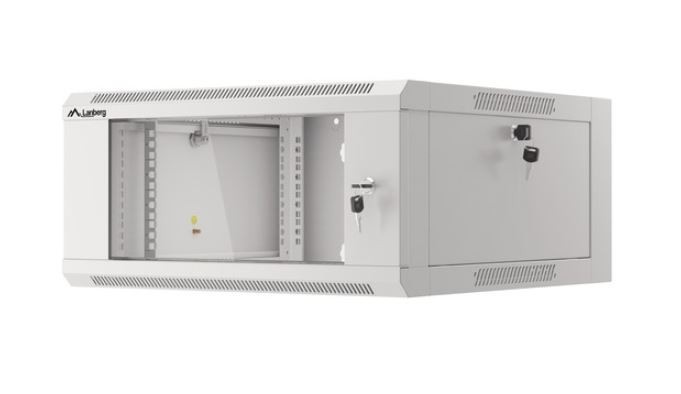Lanberg Szafa instalacyjna RACK wisząca 19 cali 4U 600 szara WFFA-5604-10S