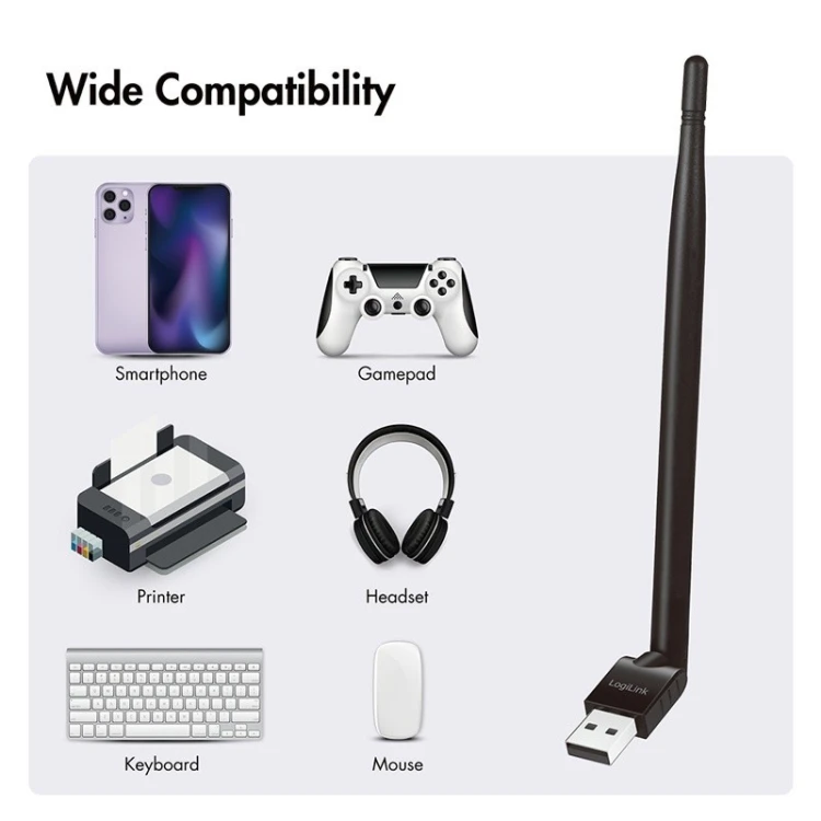 LogiLink Adapter Bluetooth 5.3, USB-A,3Mbit, zasięg 150m