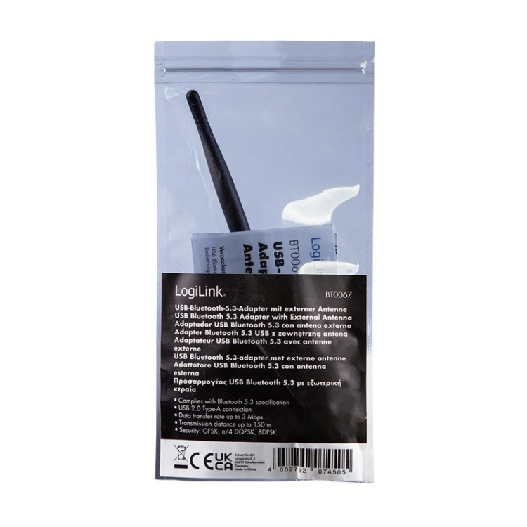 LogiLink Adapter Bluetooth 5.3, USB-A,3Mbit, zasięg 150m