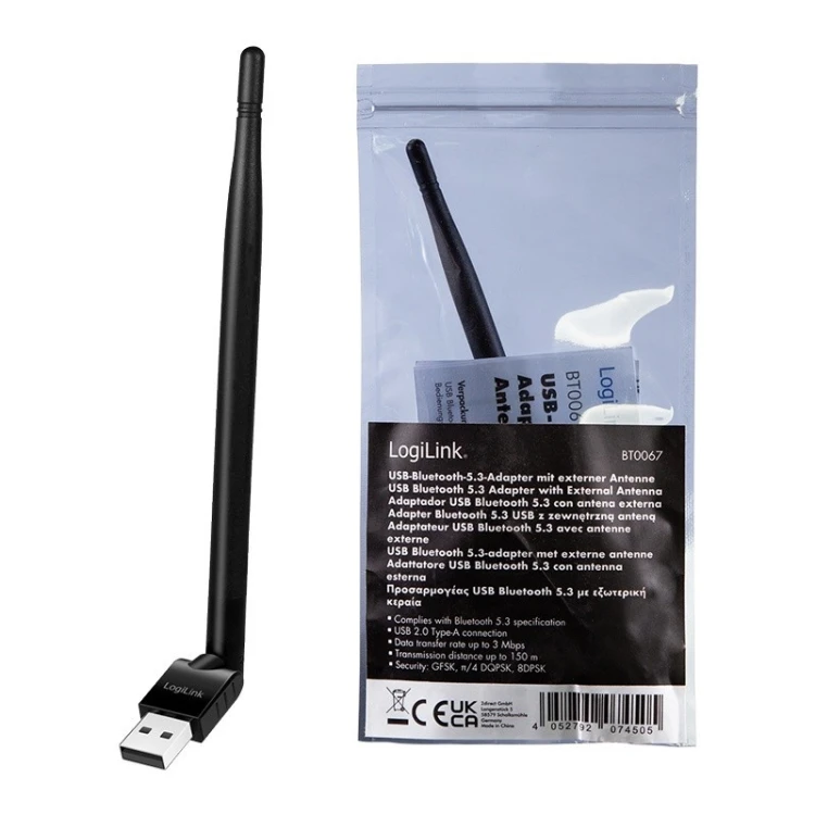 LogiLink Adapter Bluetooth 5.3, USB-A,3Mbit, zasięg 150m