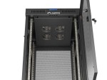 Lanberg Szafa instalacyjna rack stojąca 19" 24U  600x600 czarna drzwi perforowane LCD (Flat pack) V2