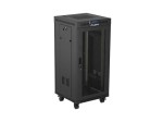Lanberg Szafa instalacyjna rack stojąca 19" 24U  600x600 czarna drzwi perforowane LCD (Flat pack) V2