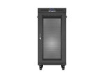 Lanberg Szafa instalacyjna rack stojąca 19" 24U 600x800 czarna drzwi perforowane LCD ( Flat pack) V2