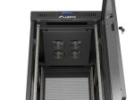 Lanberg Szafa instalacyjna rack stojąca 19" 24U 600x800 czarna drzwi perforowane LCD ( Flat pack) V2