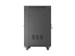 Lanberg Szafa instalacyjna rack stojąca 19" 24U 600x800 czarna drzwi perforowane LCD ( Flat pack) V2