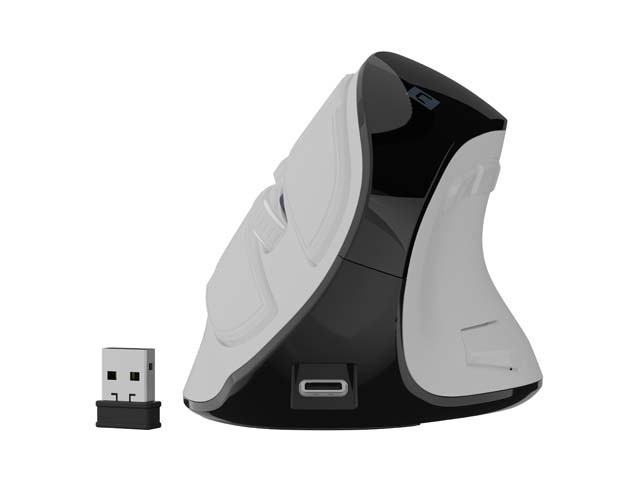 Natec Mysz wertykalna NATEC EUPHONIE PRO 4000DPI biała