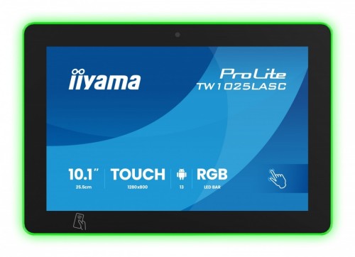 IIYAMA Monitor ProLite 10.1 cala TW1025ALASC-B3PNR,10P.DOT.IPS,WIFI,450 cd/m2,2x2W,3xUSB, RJ45, MICRO, A14, NFC , kamera internetowa (5MPa), pasek świ