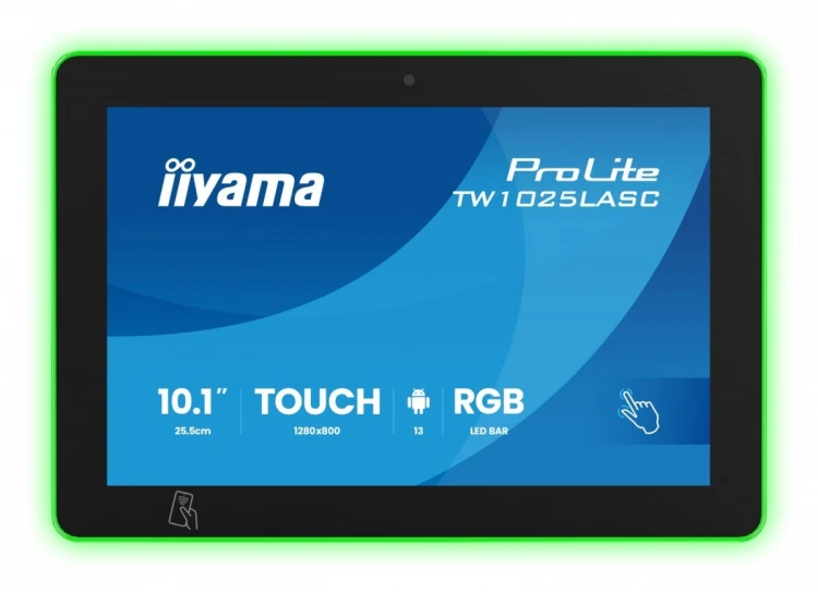 IIYAMA Monitor ProLite 10.1 cala TW1025ALASC-B3PNR,10P.DOT.IPS,WIFI,450 cd/m2,2x2W,3xUSB, RJ45, MICRO, A14, NFC , kamera internetowa (5MPa), pasek świ