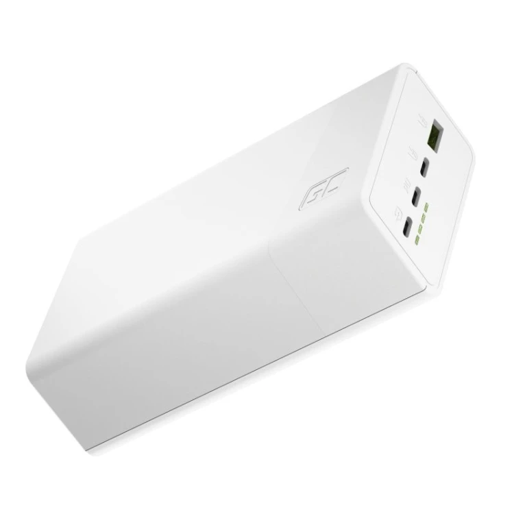 Green Cell Powerbank 30 000mAh, 22.5W, 4 porty, biały