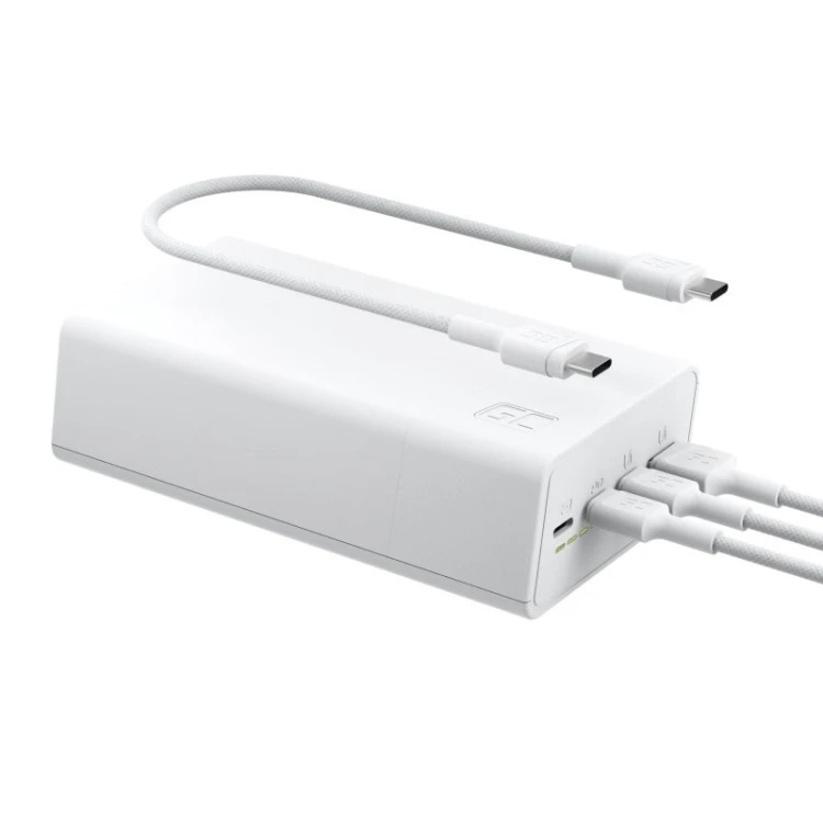 Green Cell Powerbank 30 000mAh, 22.5W, 4 porty, biały