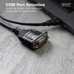 Digitus Kabel adapter USB 2.0 do RS232 (DB9) | Chipset FTDI (FT232RNL) | PVC, czarny | Mocowanie w tulejkach gwintowanych | 1.8m