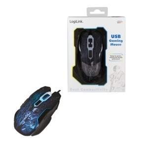 LogiLink Mysz USB dla graczy, 2400 DPI, czarna
