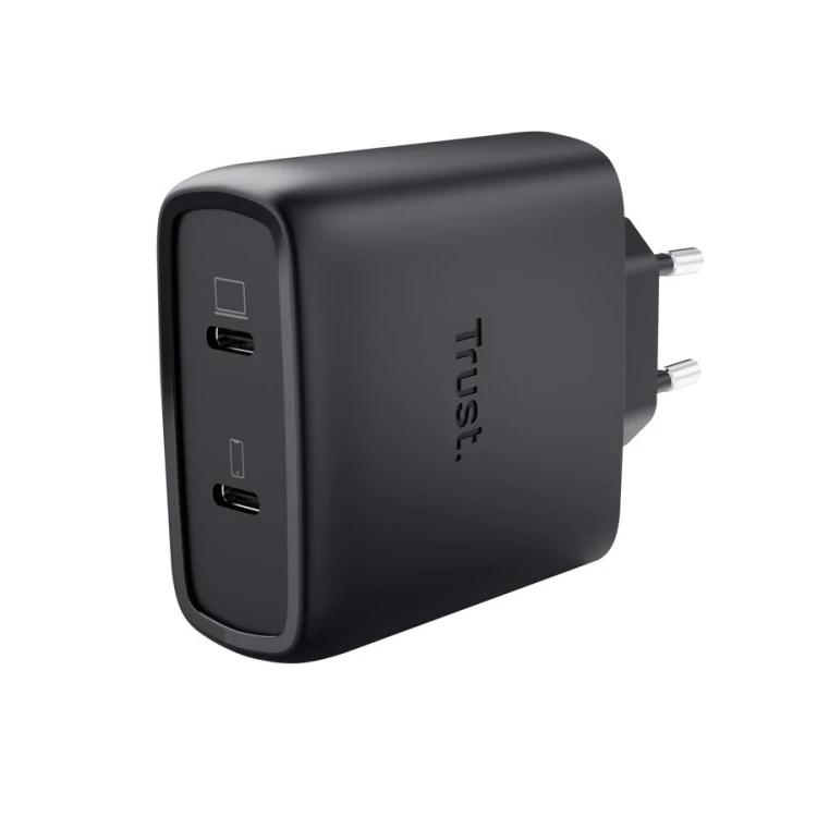 Trust Ładowarka MAXO GaN 65W 2x USB-C czarna