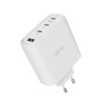 Trust Ładowarka biała MAXO GaN 65W 3xUSB-C 1xUSB-A