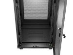 Lanberg Szafa instalacyjna rack stojąca 19 cali 32U 600x600 drzwi perforowane LCD czarna (Flat pack)