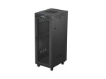 Lanberg Szafa instalacyjna rack stojąca 19 cali 32U 600x800 drzwi perforowane LCD czarna (Flat pack)