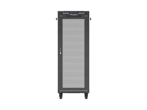 Lanberg Szafa instalacyjna rack stojąca 19 cali 32U 600x800 drzwi perforowane LCD czarna (Flat pack)