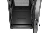 Lanberg Szafa instalacyjna rack stojąca 19 cali 32U 600x800 drzwi perforowane LCD czarna (Flat pack)