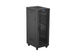 Lanberg Szafa instalacyjna rack stojąca 19 cali 32U 600x800 drzwi perforowane LCD czarna (Flat pack)