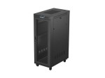 Lanberg Szafa instalacyjna rack stojąca 19 cali 32U 600x1000 drzwi perforowane LCD czarna (Flat pack)