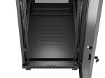 Lanberg Szafa instalacyjna rack stojąca 19 cali 32U 600x1000 drzwi perforowane LCD czarna (Flat pack)