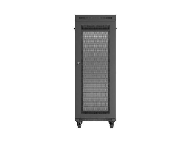 Lanberg Szafa instalacyjna rack stojąca 19 cali 32U 600x1000 drzwi perforowane LCD czarna (Flat pack)